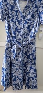 🆕NWT LONDON TIMES FIT & FLAIR LINEN MIDI-DRESS MISSES 14